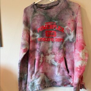 Powerplex Iowa Tie-Dye Crewneck Sweatshirt - Pink & Gray